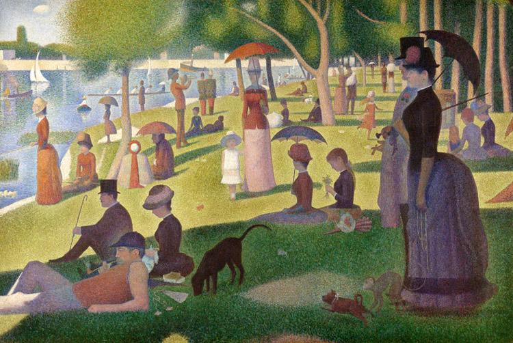 Georges Seurat Sunday Afternoon of the Island of La Grande Jatte (mk09) oil painting picture